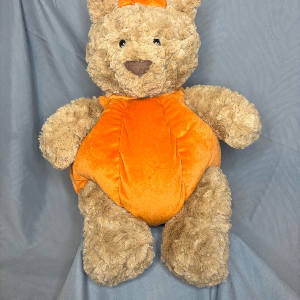 Jellycat Rare Retired Pumpkin Bartholomew Bear Stuffed Animal NWT